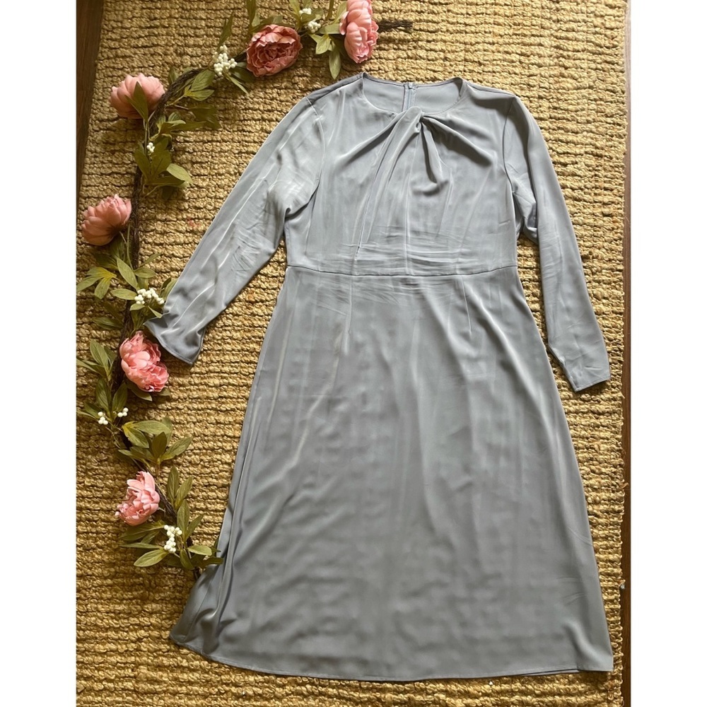 2x Gorgeous Plus Twist Blue satin dress